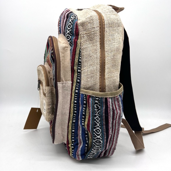Handmade Hemp Cotton Travel Backpack main image 9